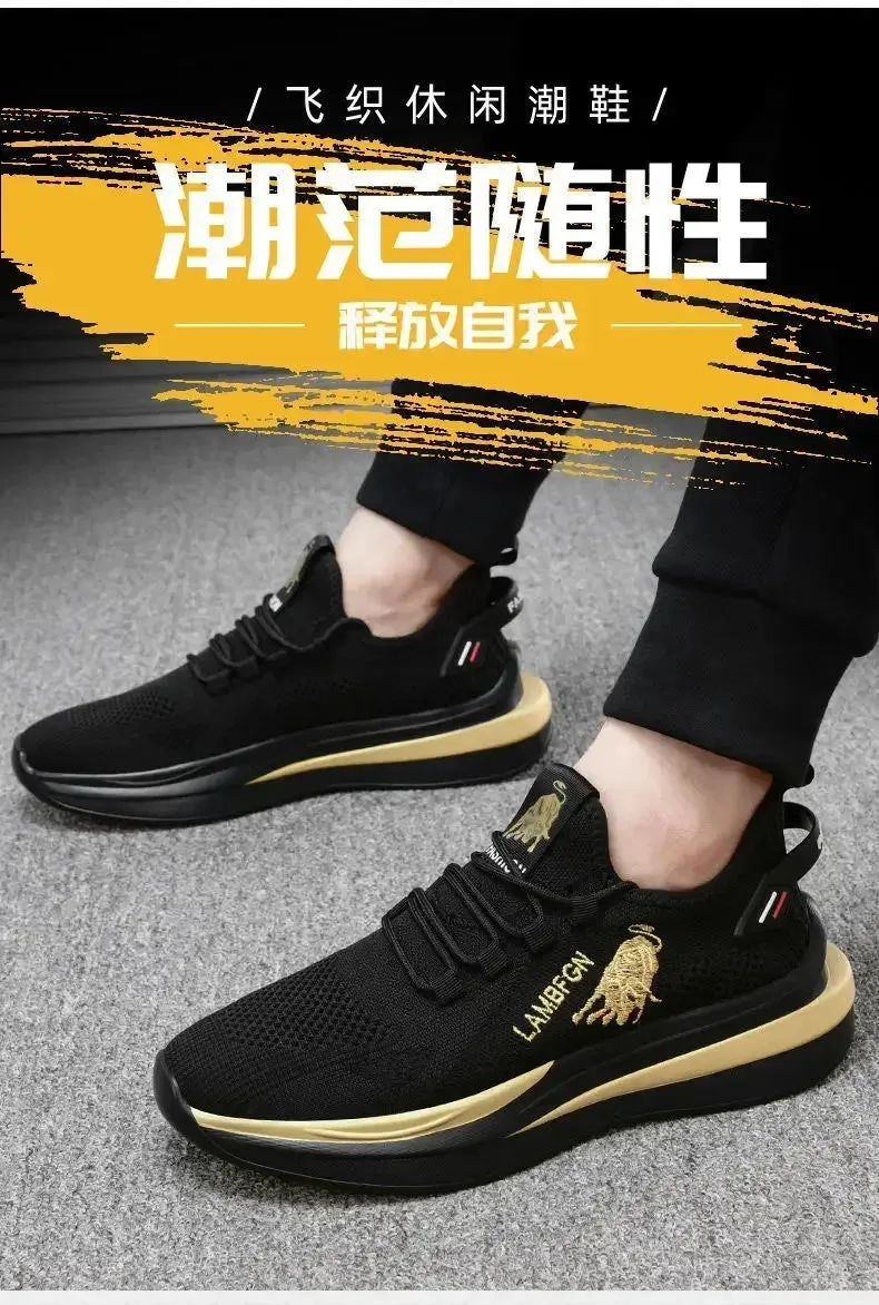 2024 Men's Sports and Casual Shoes Summer Fashion New Shoes Round Toe Black Spring Men's Shoes