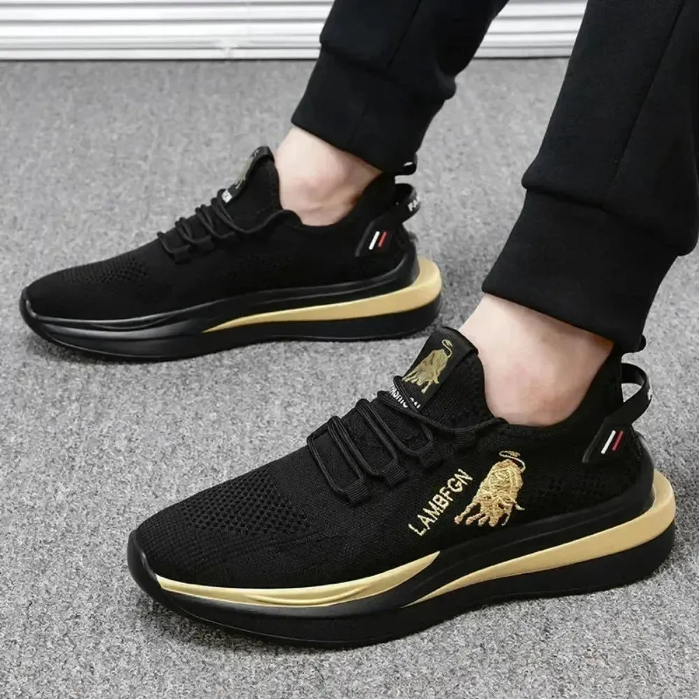 2024 Men's Sports and Casual Shoes Summer Fashion New Shoes Round Toe Black Spring Men's Shoes