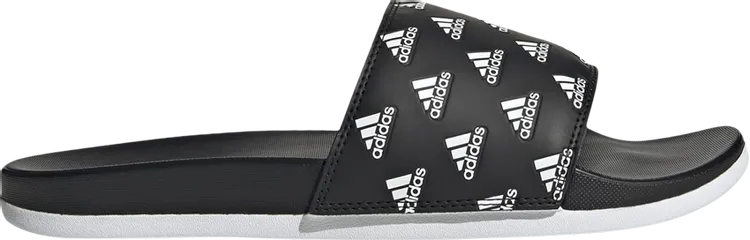 Adidas Adilette Comfort Slide 'Repeat Logo - Black' Sandals