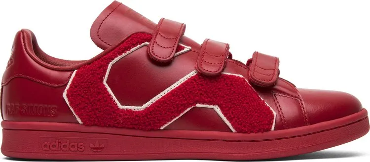 Adidas Raf Simons x Stan Smith Comfort Badge 'Power Red' Sneakers, Red