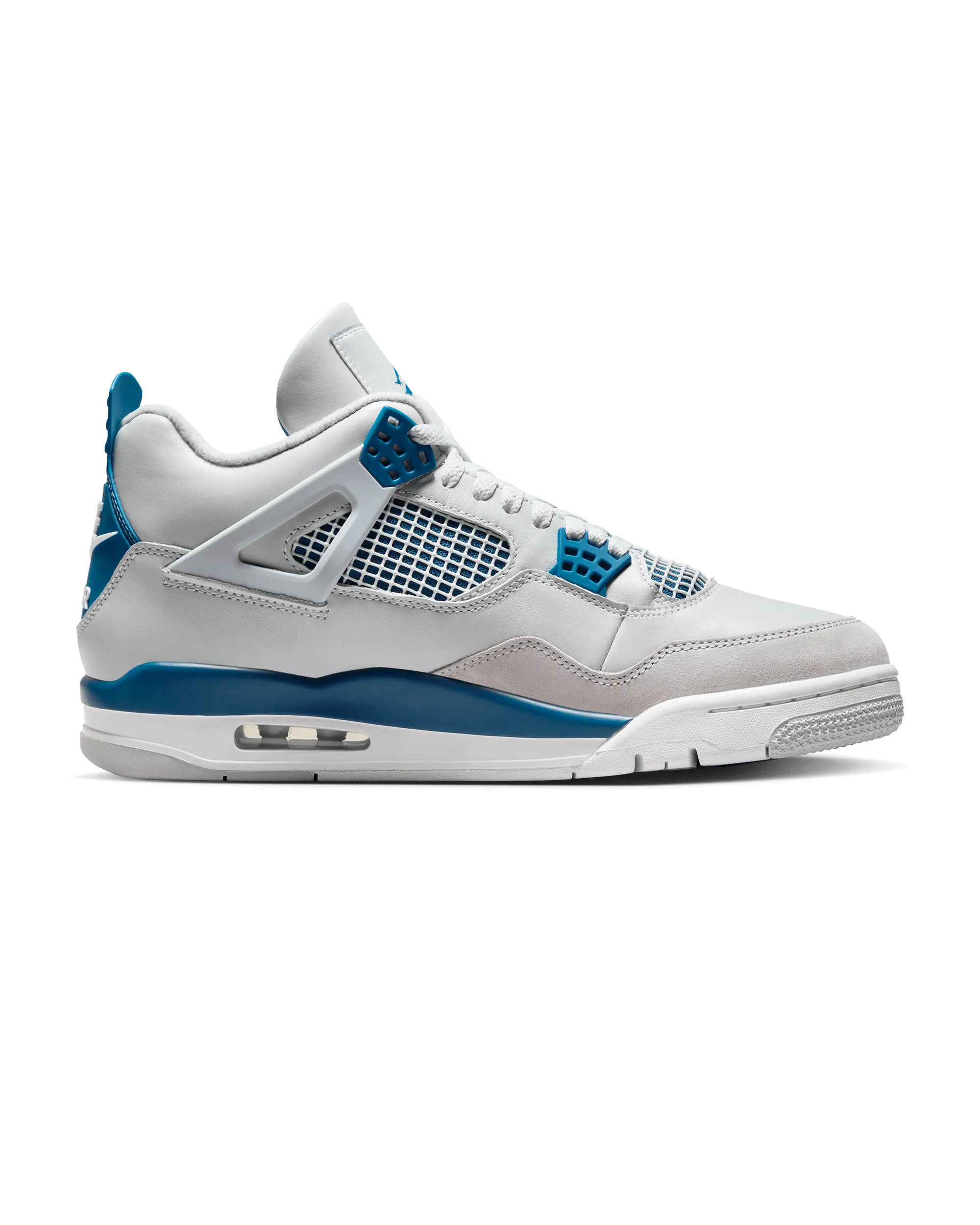 Air Jordan 4 Retro (Gs) - Off White / Military Blue / Neutral Grey