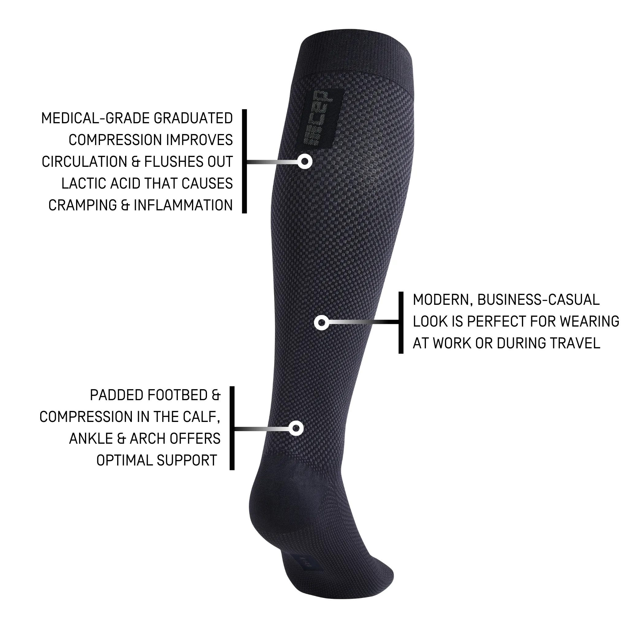 Allday Tall Compression Socks, Men