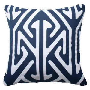 Arrow Head Screen Navy Lounge Cushion 55 x 55cm