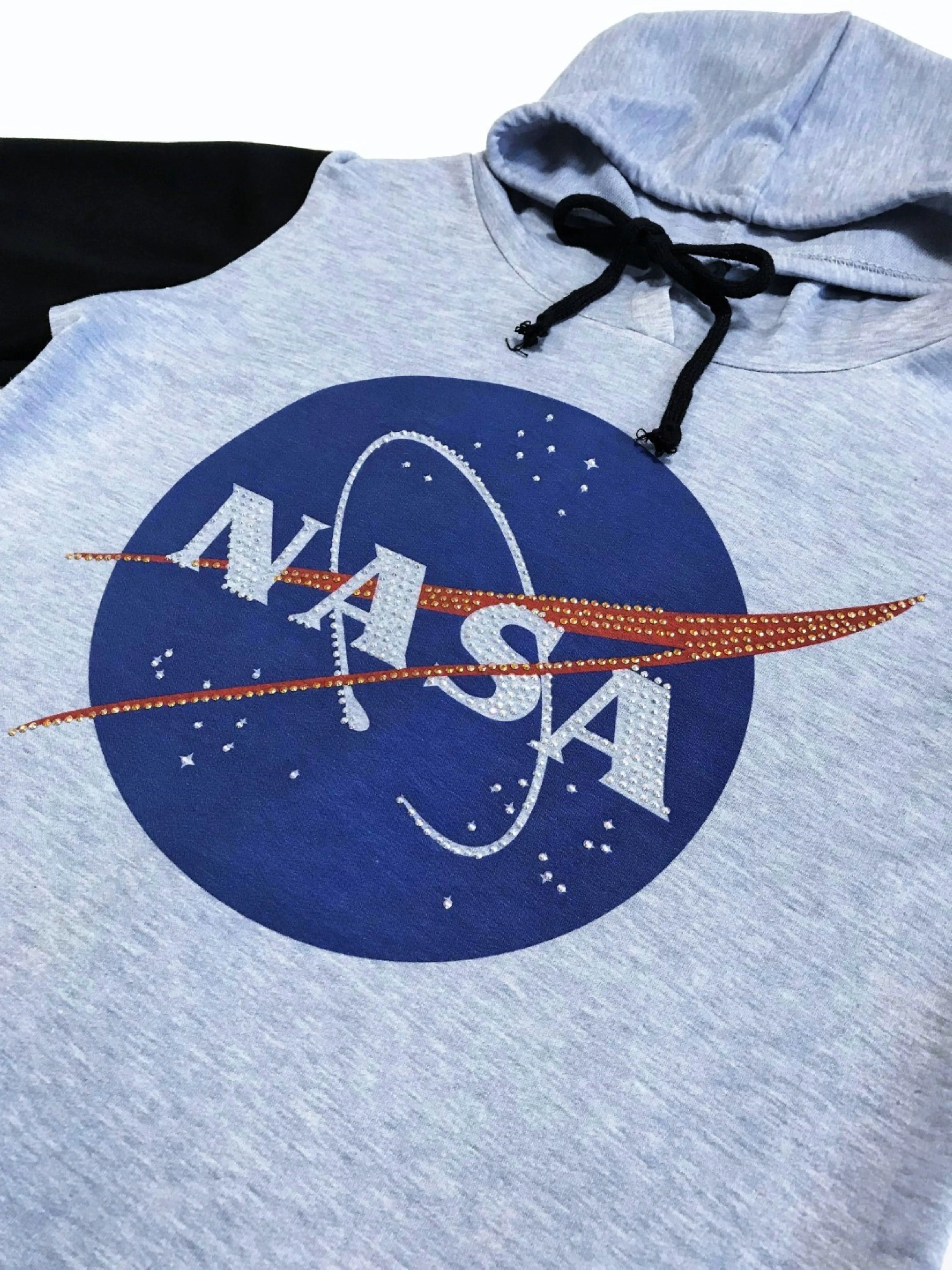 Blue NASA Logo Hooded Pullover Hoodie