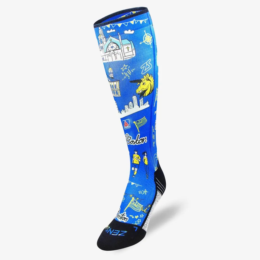 Boston Doodle 2.0 Compression Socks (Knee-High)