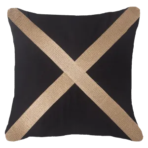 Braid Gold Cross Lounge Cushion 55 x 55 cm