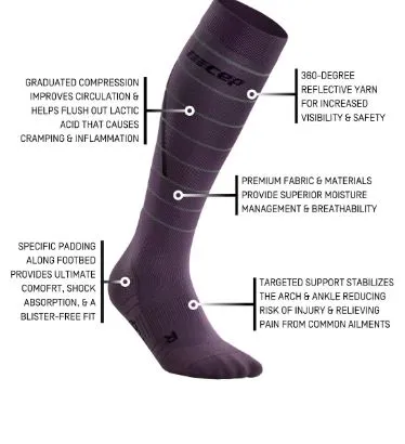 CEP Reflective Tall Compression Socks Women