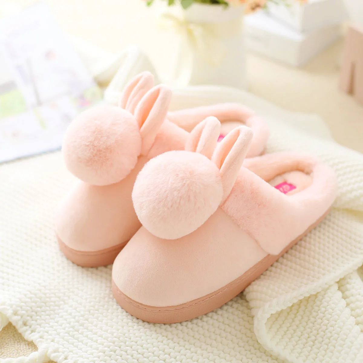 Children'S Cotton Slippers Autumn And Winter Indoor Ball To Keep Warm Girls Cotton Slippers