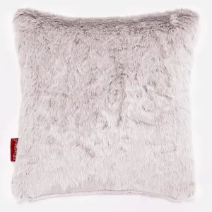 Decorative Cushion Cover 47 x 47cm - Fluffy Faux Fur Rabbit Dusty Pink