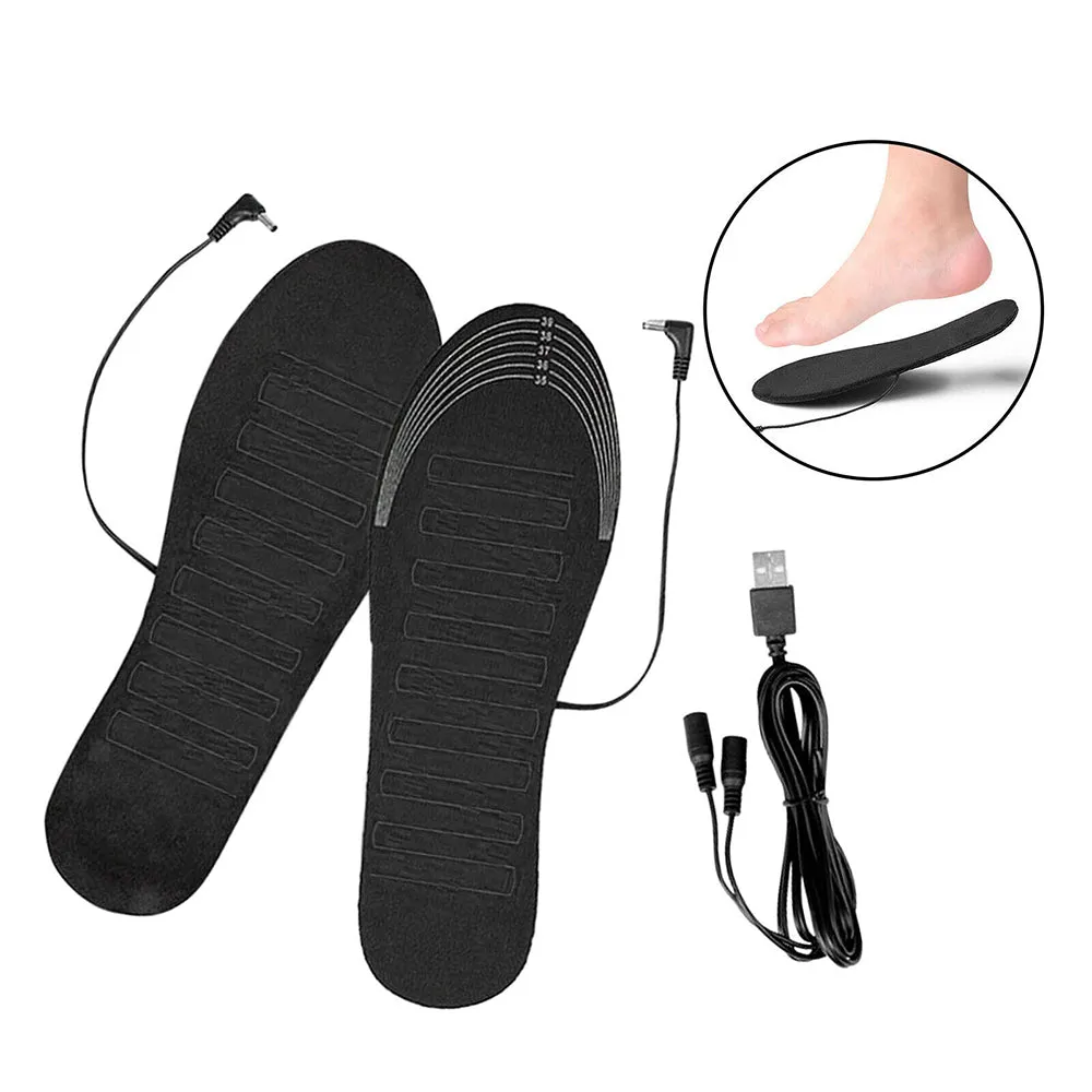 Electric Heating Cut-to-Fit Insoles Washable Thermal Foot Warmer Sock Cushion for Men and Women