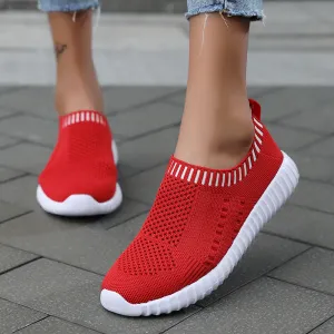 Embrace Active Comfort with Owlkay Mesh Women Casual Slip-On Shoes