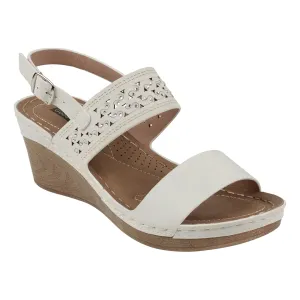 Foley White Wedge Sandal