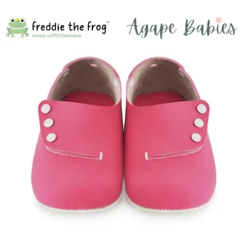 Freddie The Frog Pre Walker Shoes - Raspberry Moccs