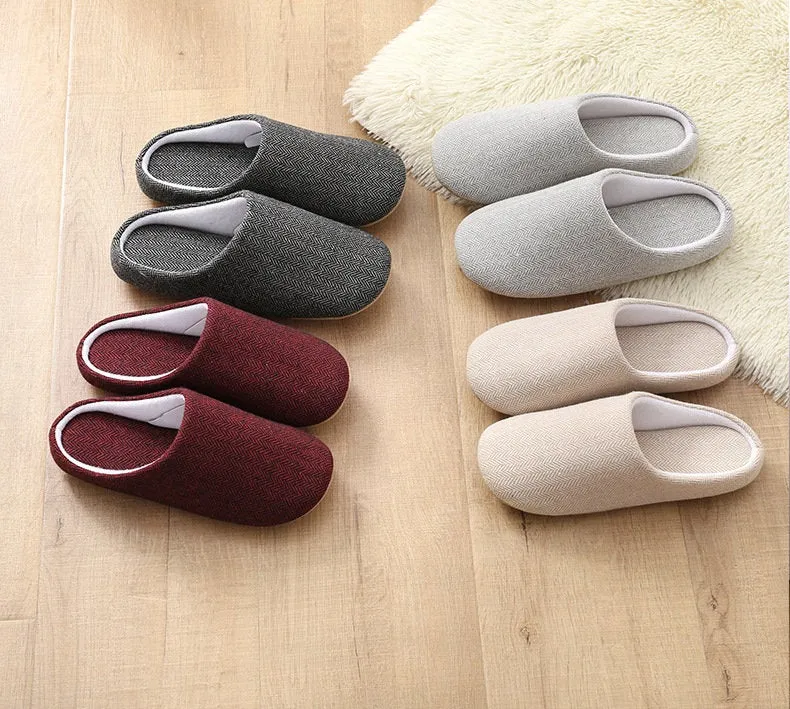 Indoor Slippers - Bedroom Slippers - Women's Slippers - Women's Shoes - Comfy Fluffy Slippers - Soft Flops - Cotton Linen