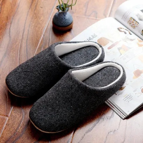 Indoor Slippers - Bedroom Slippers - Women's Slippers - Women's Shoes - Comfy Fluffy Slippers - Soft Flops - Cotton Linen