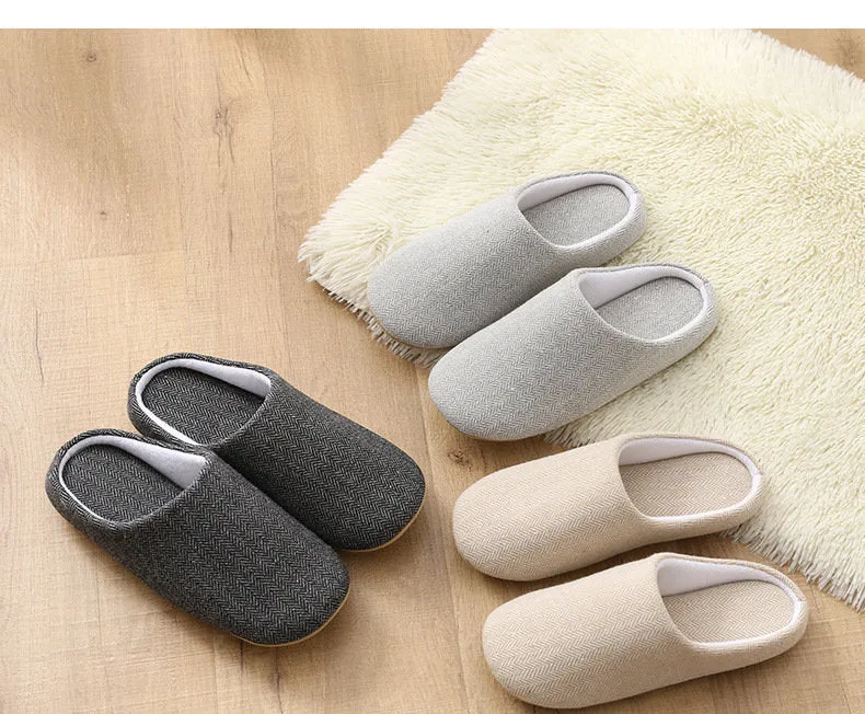 Indoor Slippers - Bedroom Slippers - Women's Slippers - Women's Shoes - Comfy Fluffy Slippers - Soft Flops - Cotton Linen