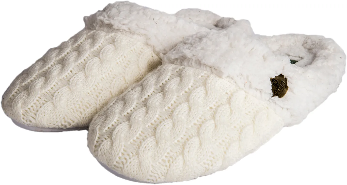 Irish Cable Knit Adult Slippers