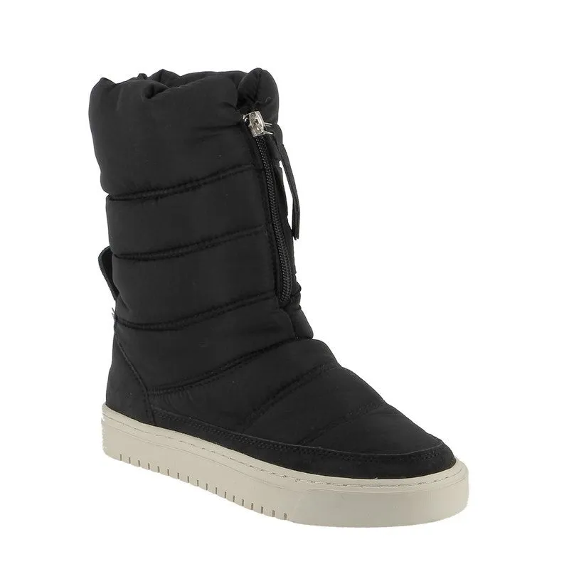 Los Cabos Celena Black Ankle Puffer Boot