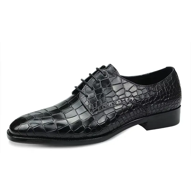 Luxury Elegant CrocLeather Brogue Shoes