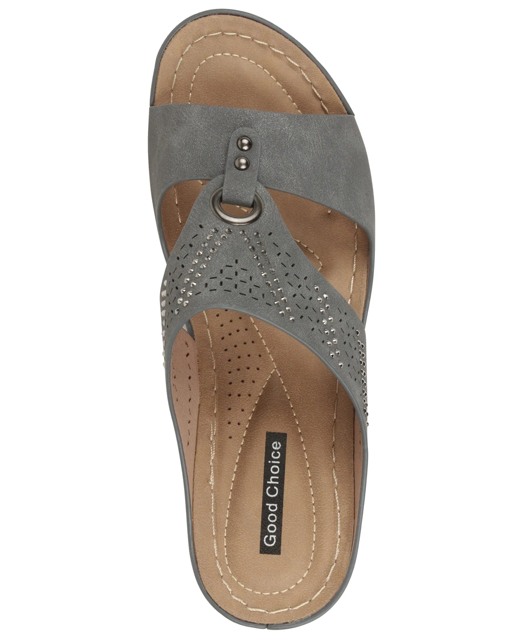 Marbella Pewter Wedge Sandals