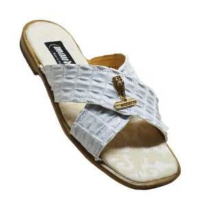 Mauri 5134 Coral Hornback Skin Sandals White