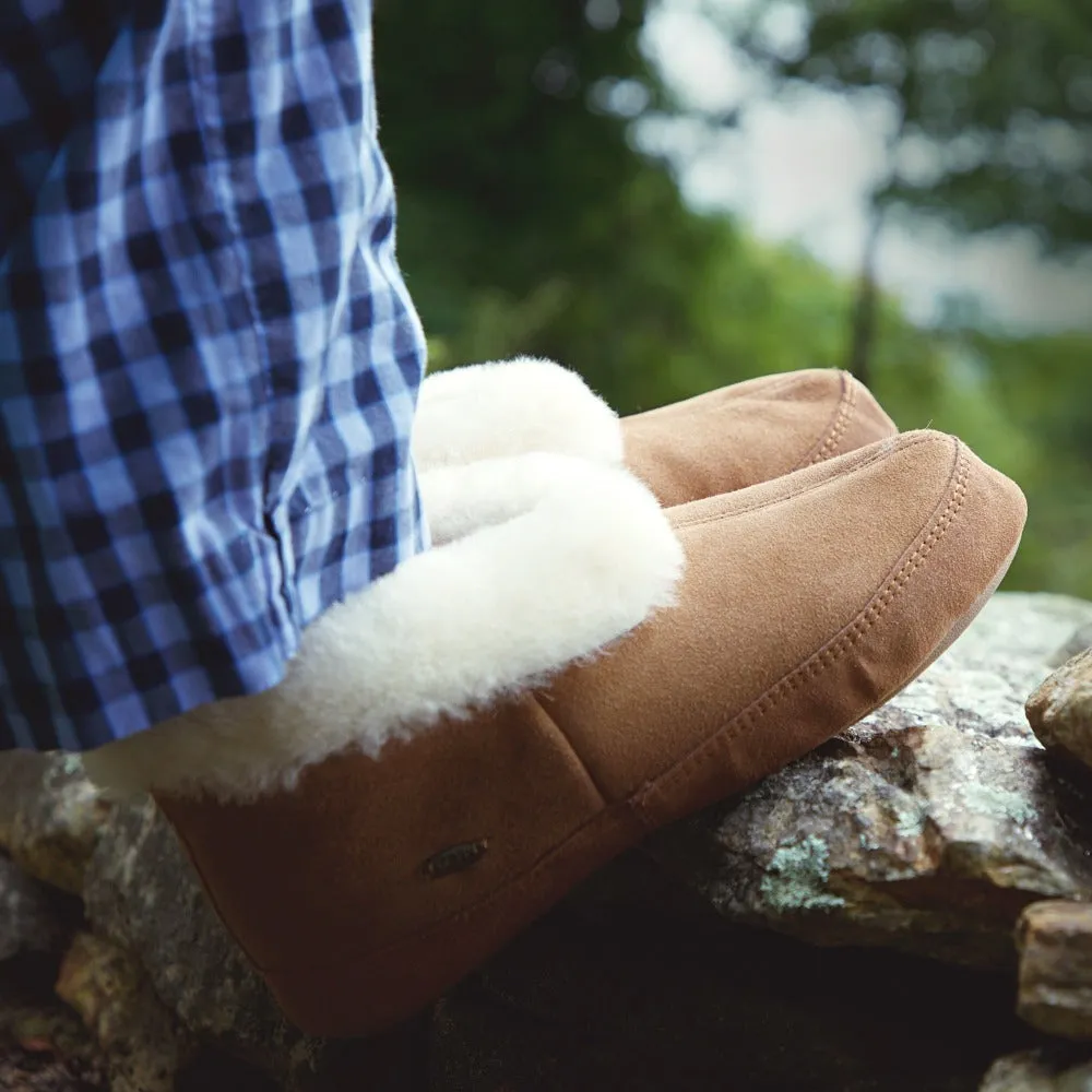 Men's Sheepskin Bootie Slipper with Indoor/Outdoor Sole