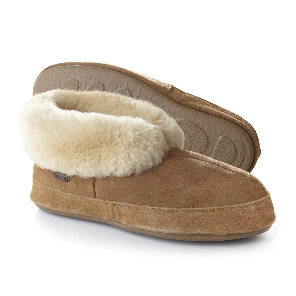 Men's Sheepskin Bootie Slipper with Indoor/Outdoor Sole