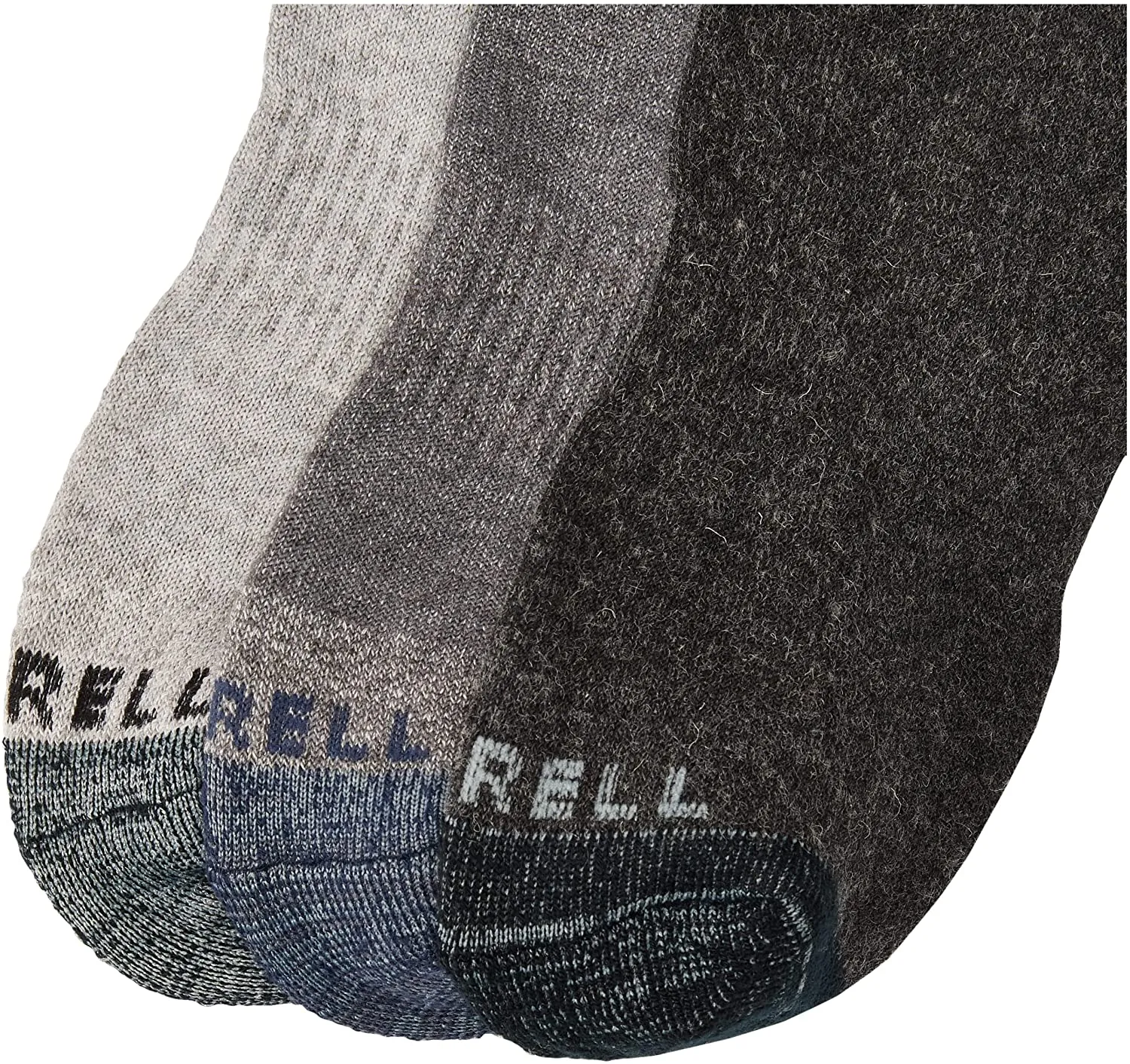 Merrell Men's 3-Pack Wool Blend Low Cut Cushioned Hiker Socks