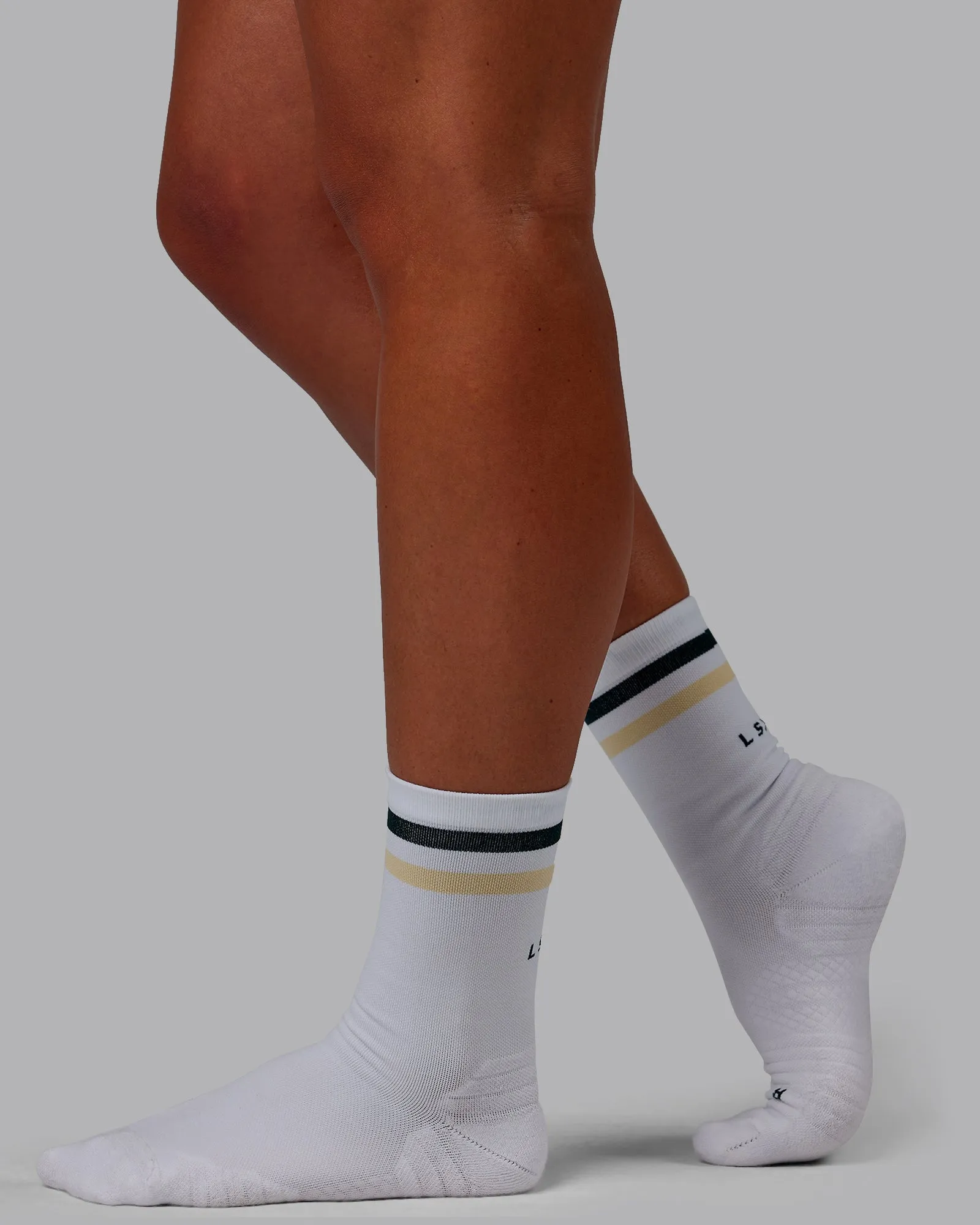 Patty Mills Performance Crew Socks - White-Vital Green