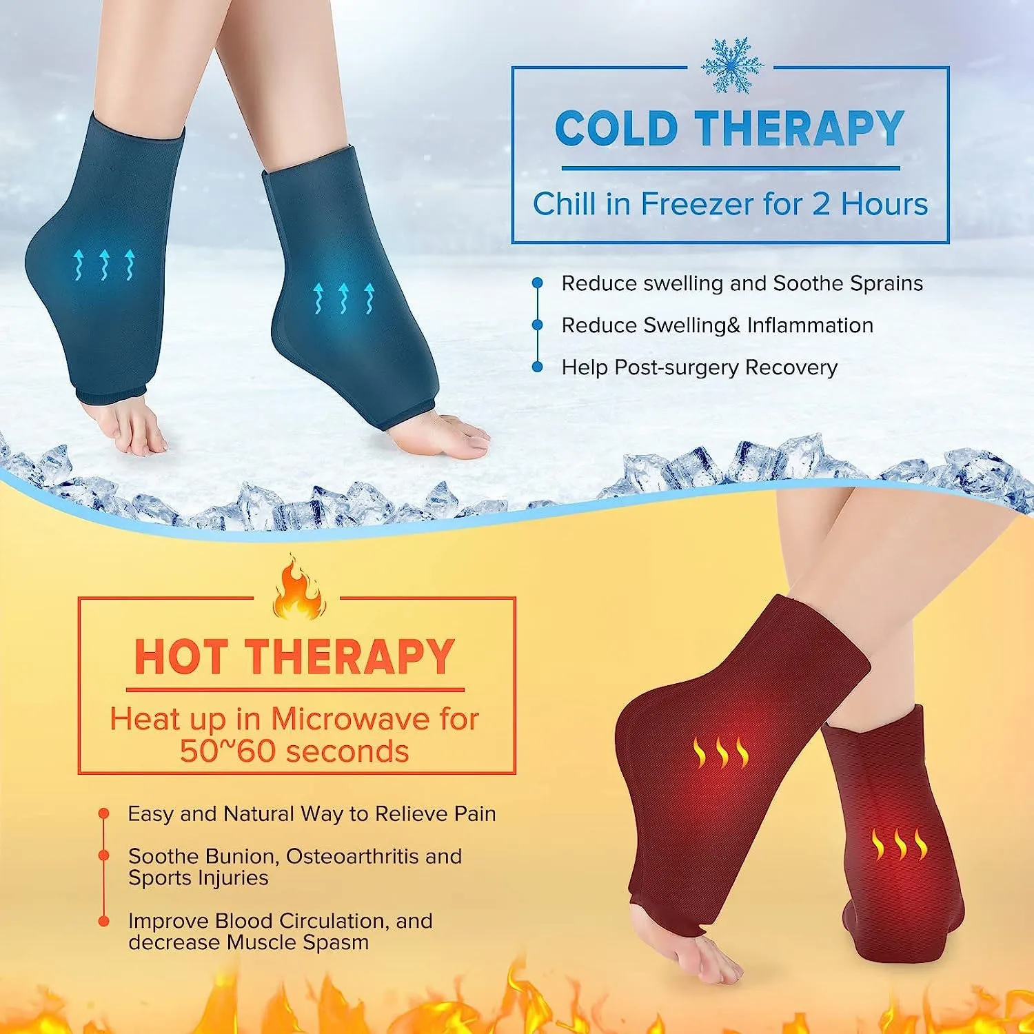 Reusable Gel Ice Pack for Hot & Cold Therapy-XL