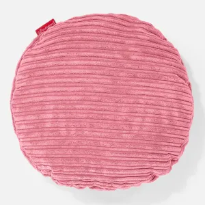 Round Scatter Cushion Cover 50cm - Cord Coral Pink