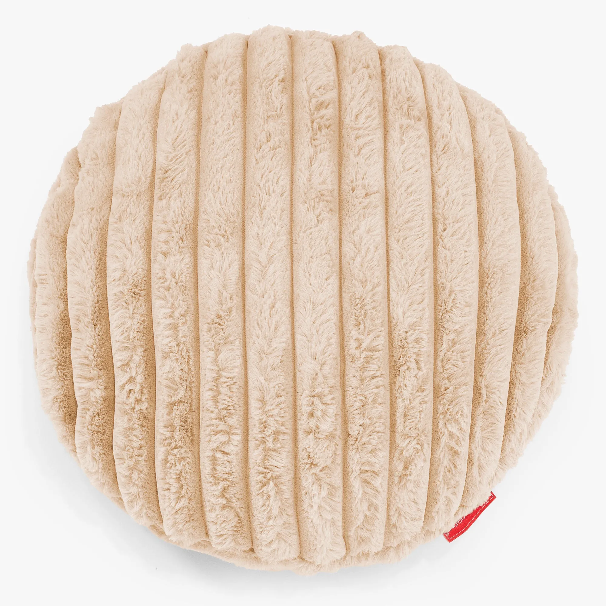 Round Scatter Cushion Cover 50cm - Ultra Plush Cord Peach