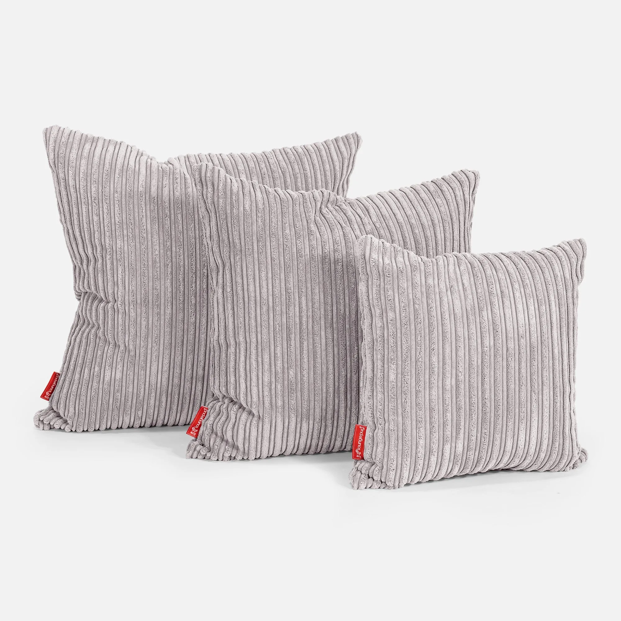 Scatter Cushion Cover 47 x 47cm - Cord Silver Grey