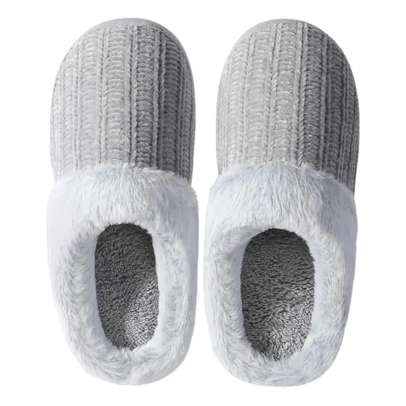 Women's Memory Foam House Slippers - Warm, Fuzzy, Non-Slip Indoor Shoes