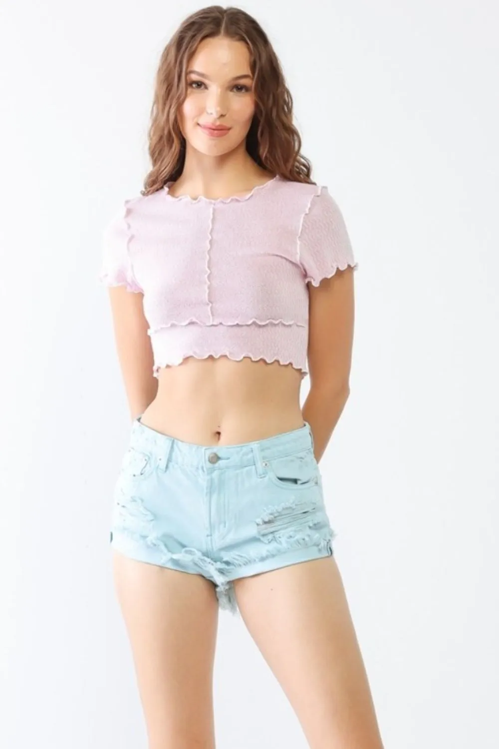 Women's Tasha Apparel Distressed Ripped Denim Shorts