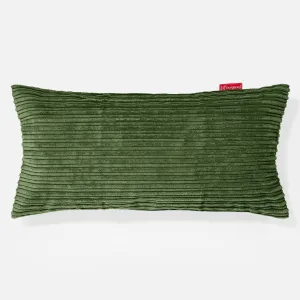 XL Rectangular Support Cushion Cover 40 x 70cm - Cord Forest Green