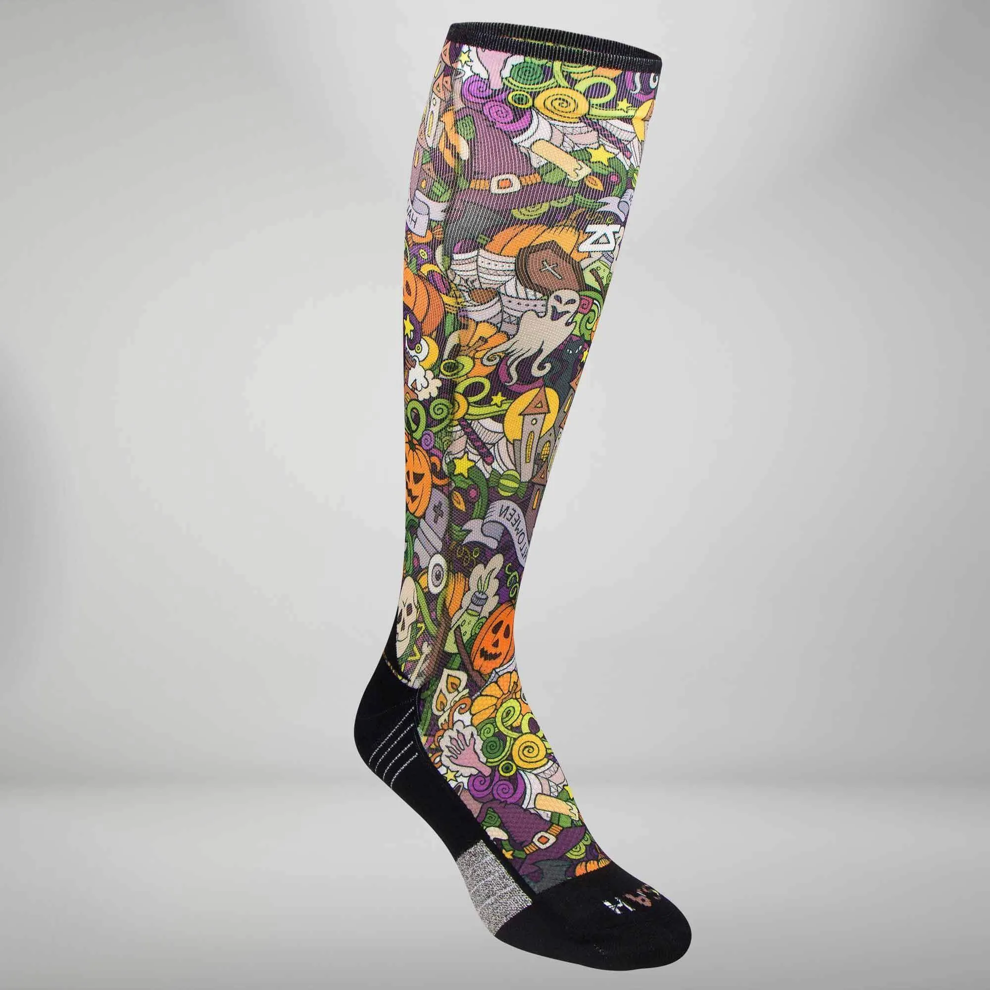 Zensah Halloween Collage Compression Socks (Knee-High)