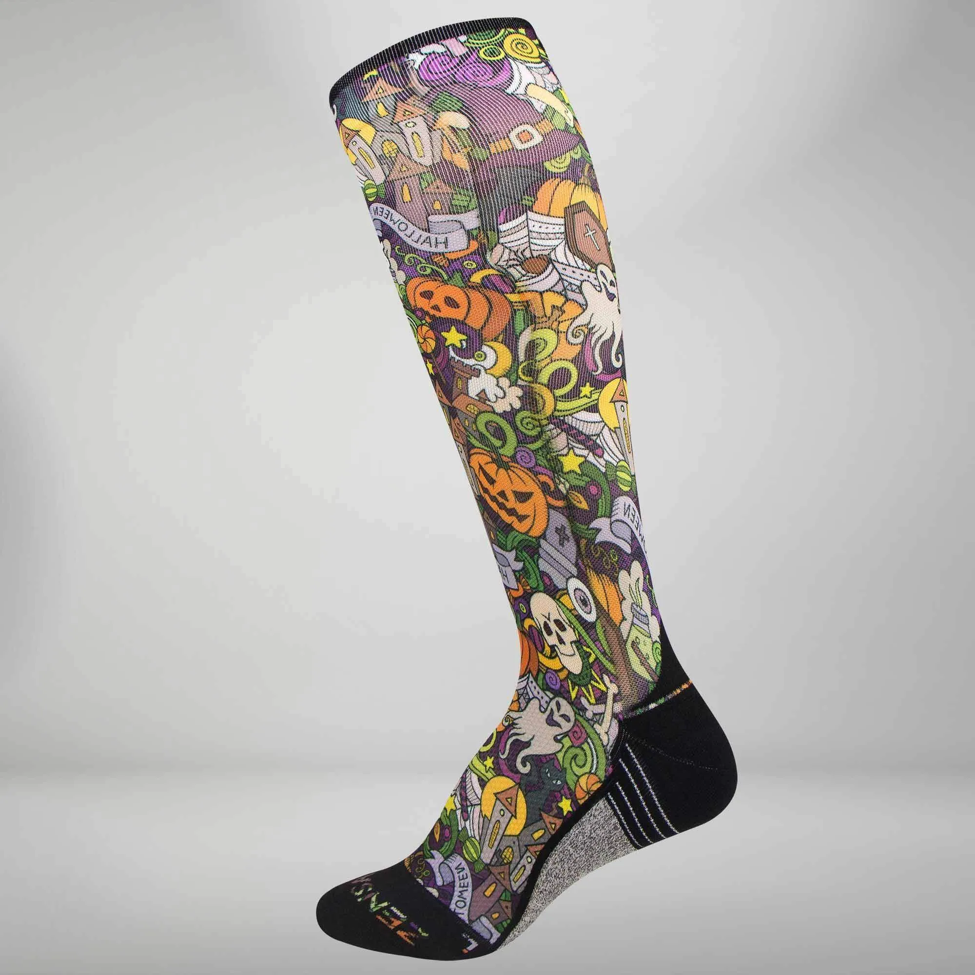 Zensah Halloween Collage Compression Socks (Knee-High)